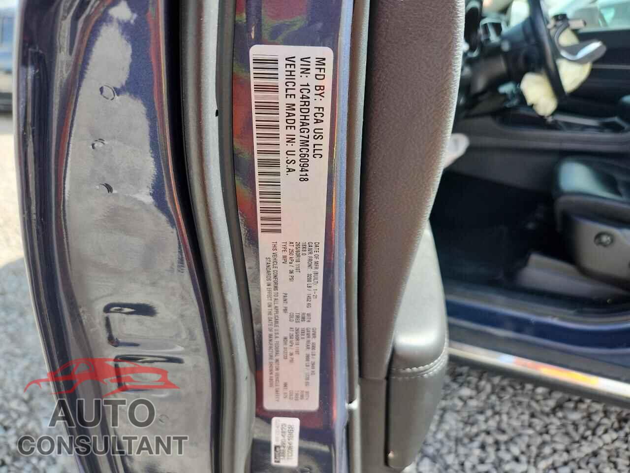 DODGE DURANGO 2021 - 1C4RDHAG7MC609418