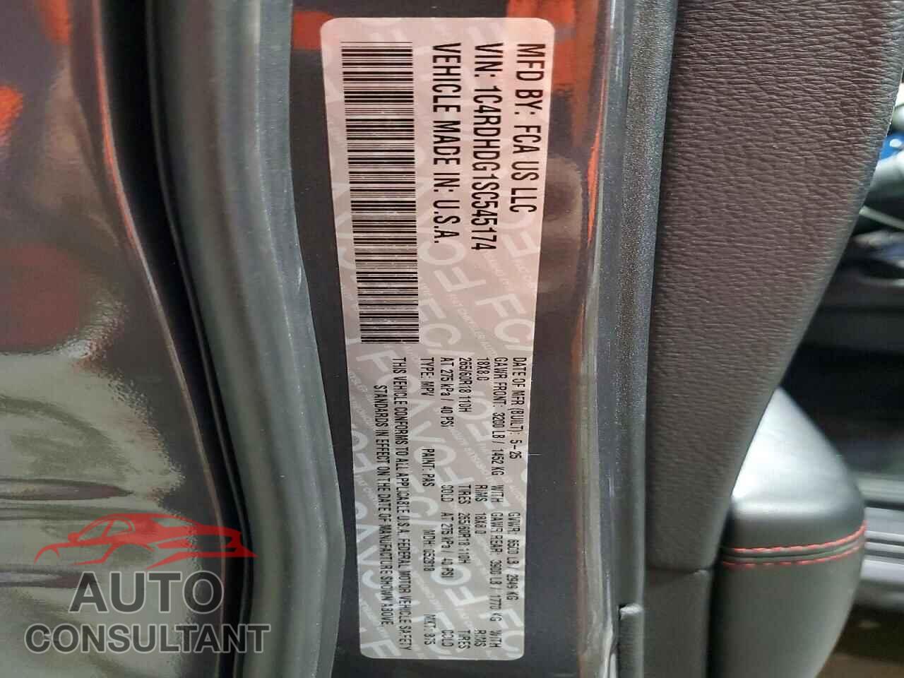 DODGE DURANGO 2025 - 1C4RDHDG1SC545174