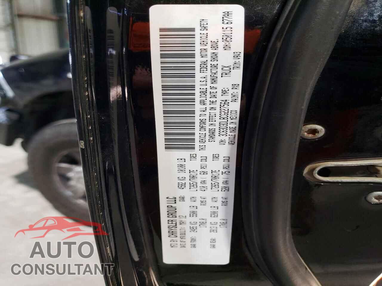 DODGE RAM 3500 2012 - 3C63D3DL8CG227564
