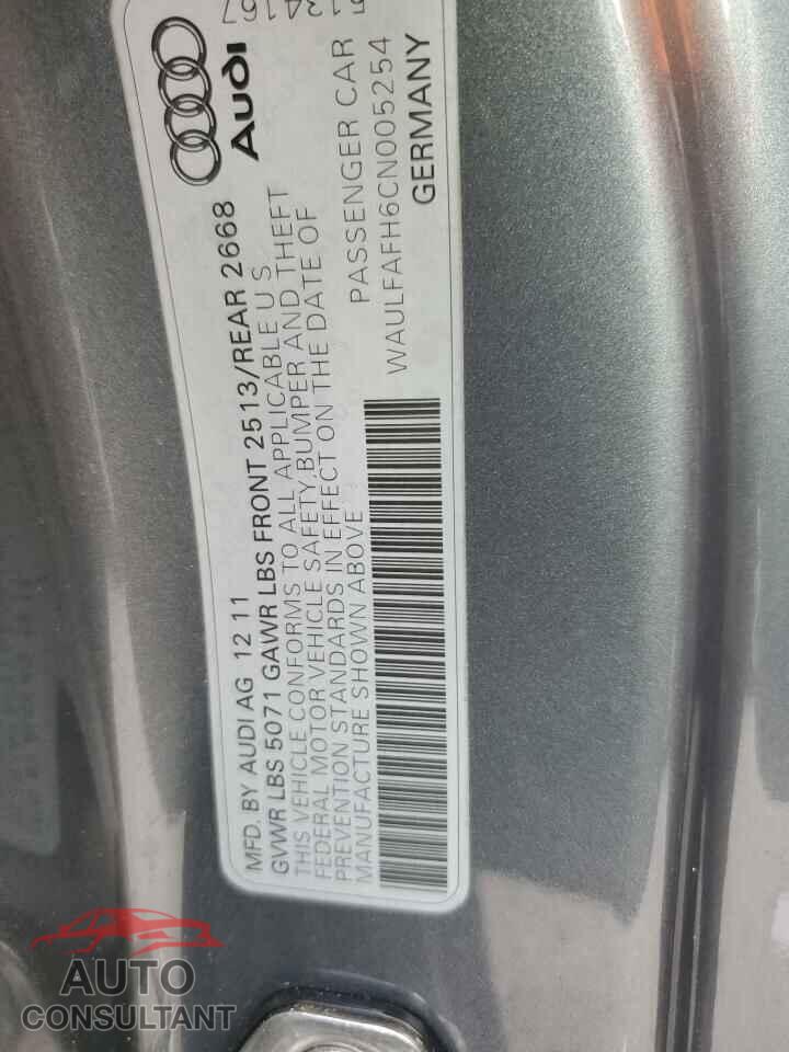 AUDI A5 2012 - WAULFAFH6CN005254