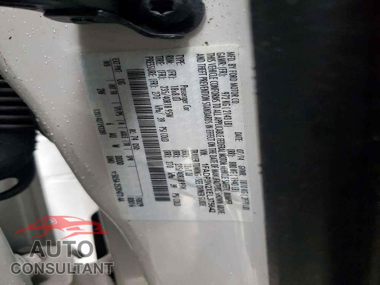 FORD FOCUS 2014 - 1FADP3N2XEL375642