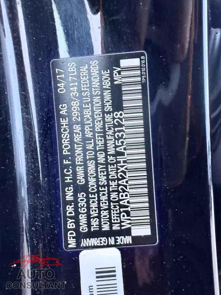 PORSCHE CAYENNE 2017 - WP1AB2A2XHLA53128