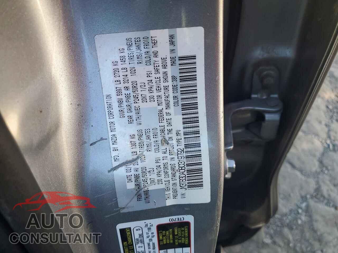 MAZDA CX-9 2011 - JM3TB3DA0B0319792