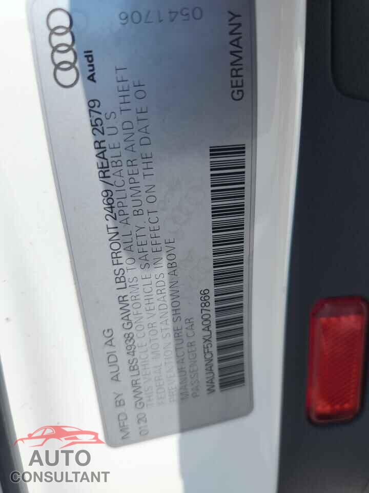 AUDI A5 2020 - WAUANCF5XLA007866