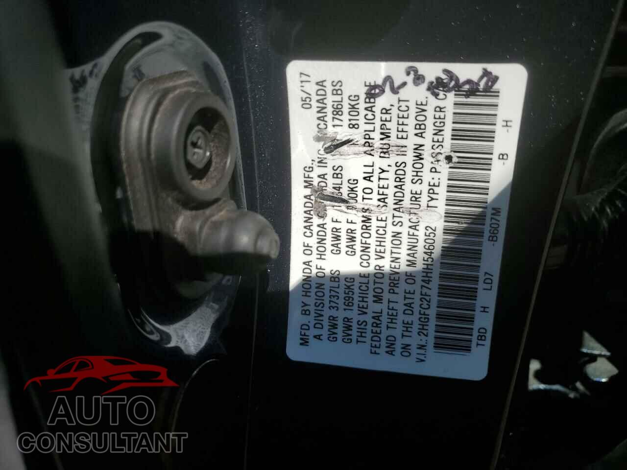 HONDA CIVIC 2017 - 2HGFC2F74HH546052