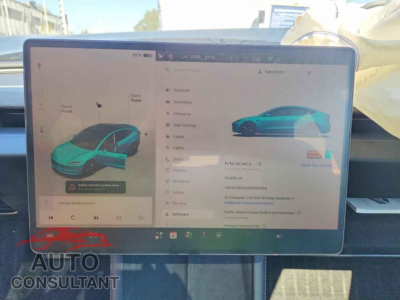 TESLA MODEL 3 2025 - 5YJ3E1EA2SF054524