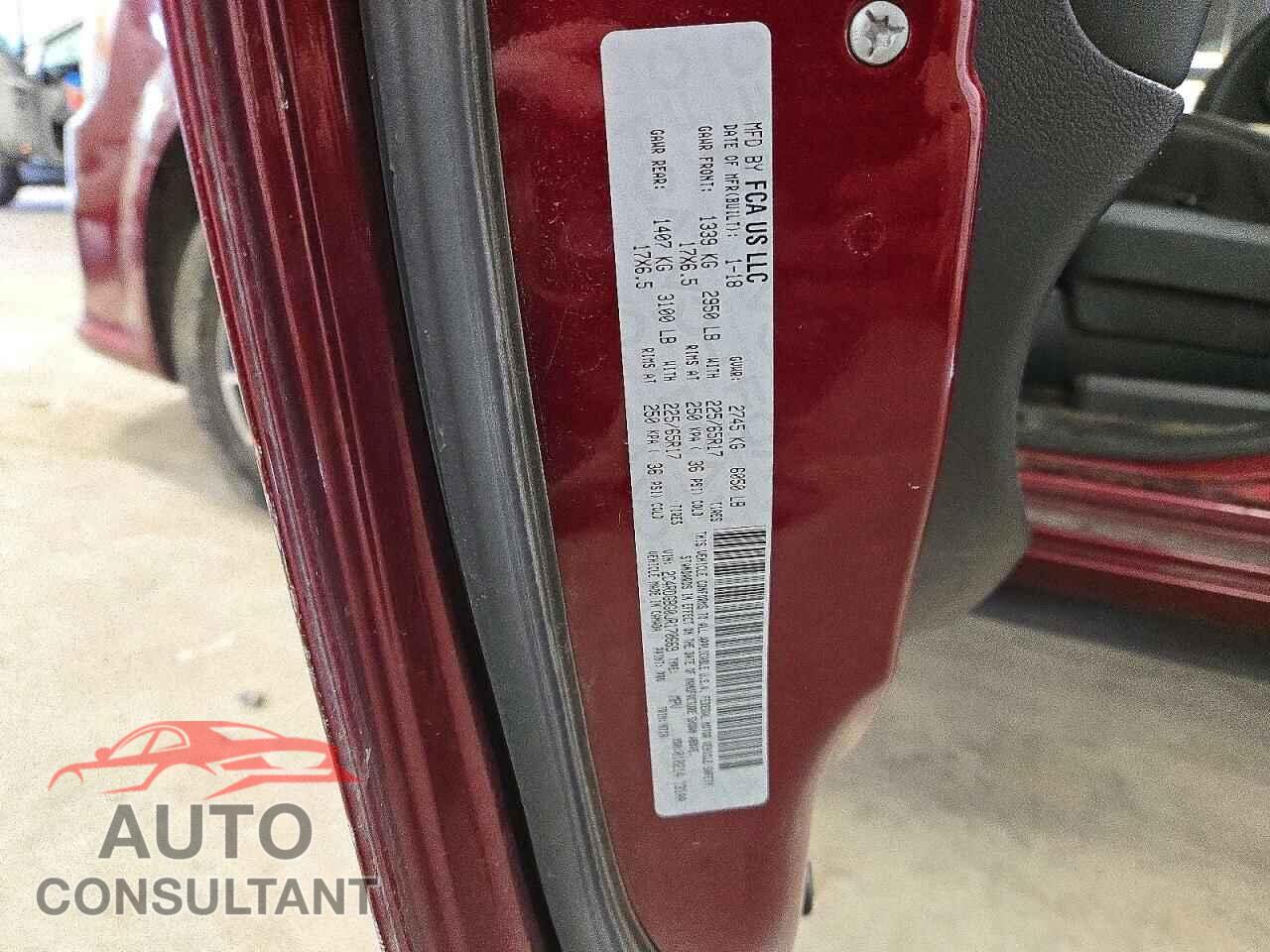 DODGE CARAVAN 2018 - 2C4RDGBG0JR170669