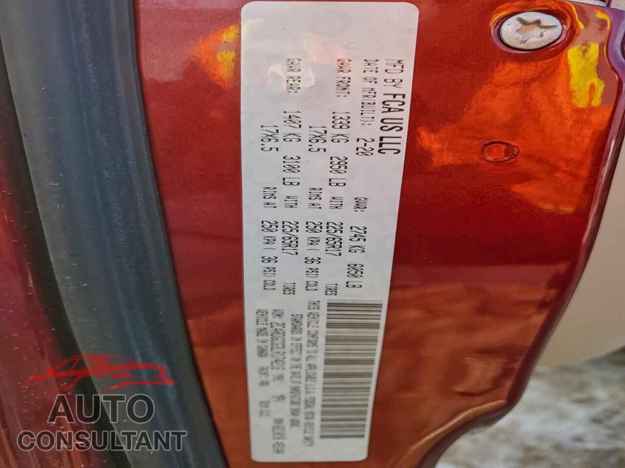 DODGE CARAVAN 2020 - 2C4RDGCG3LR174216