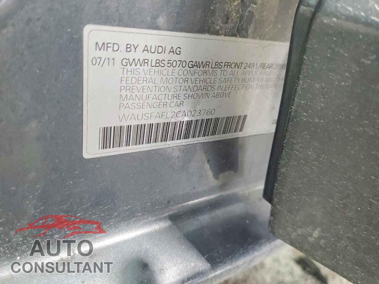 AUDI A4 2012 - WAUSFAFL2CA023760