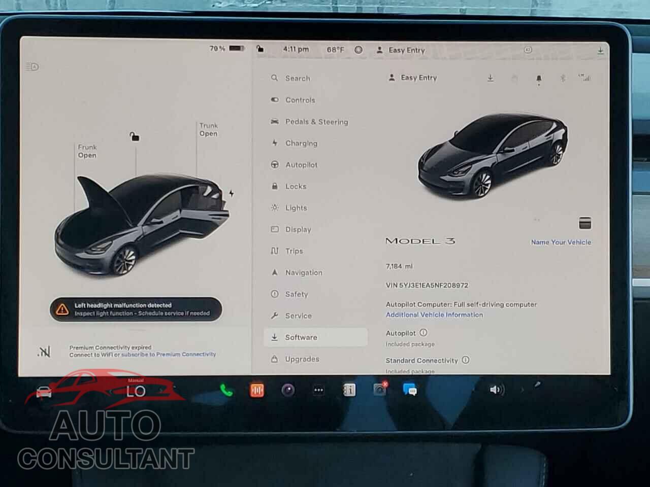 TESLA MODEL 3 2022 - 5YJ3E1EA5NF208972