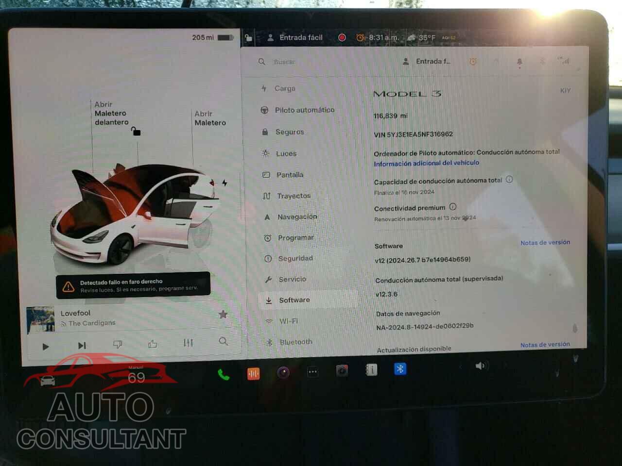 TESLA MODEL 3 2022 - 5YJ3E1EA5NF316962