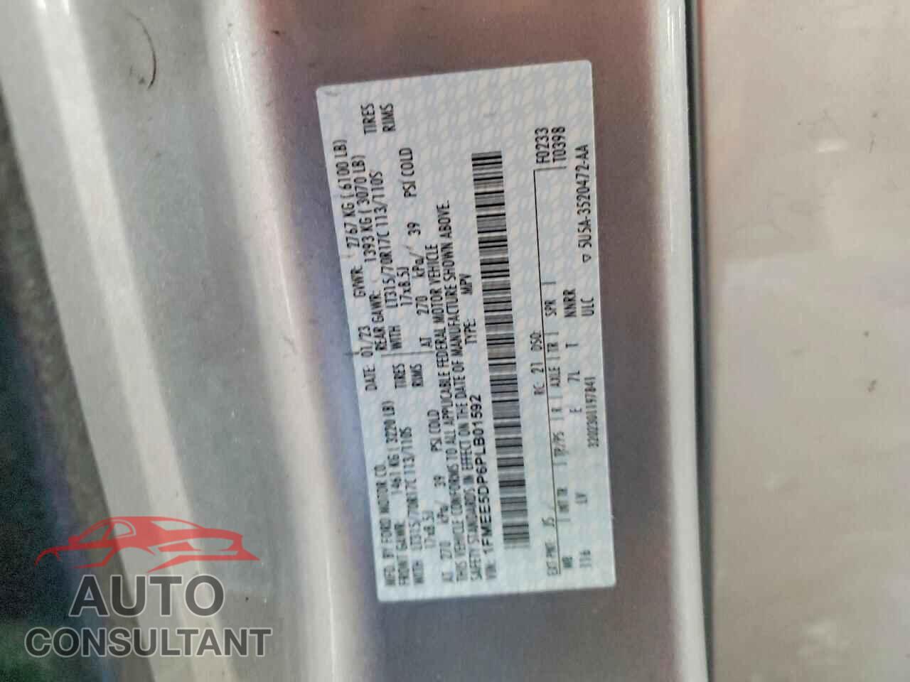 FORD BRONCO 2023 - 1FMEE5DP6PLB01592