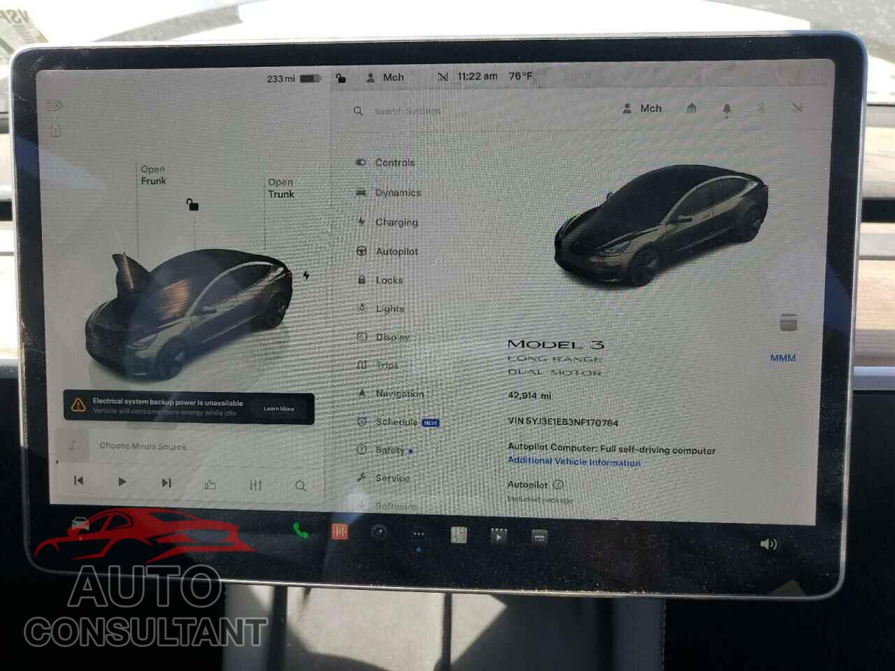TESLA MODEL 3 2022 - 5YJ3E1EB3NF170764