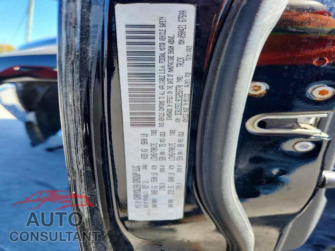 DODGE RAM 2500 2012 - 3C6UD5CL9CG293770
