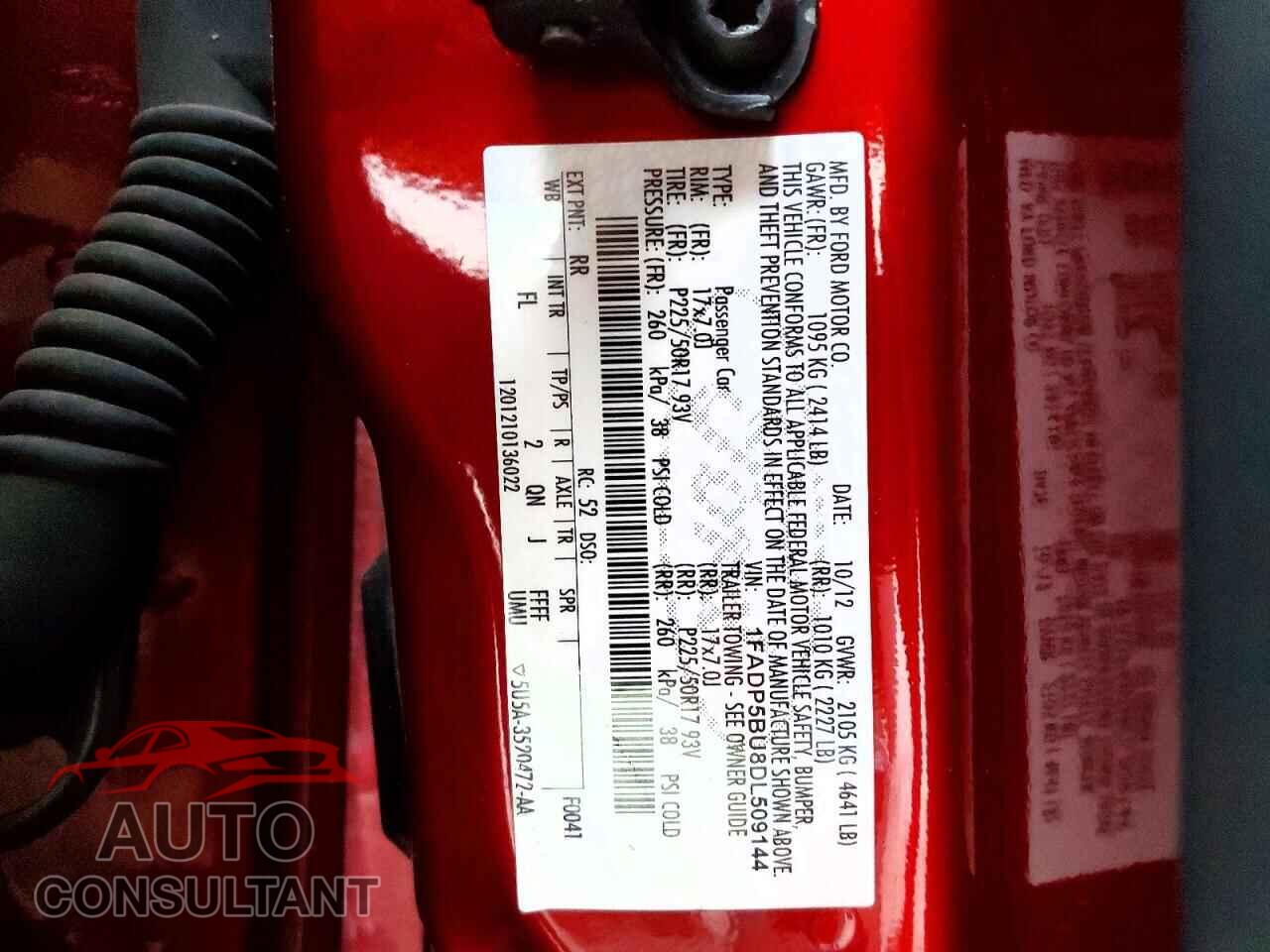 FORD CMAX 2013 - 1FADP5BU8DL509144