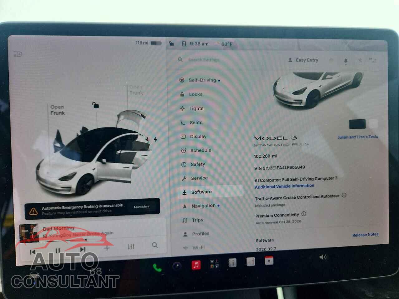 TESLA MODEL 3 2020 - 5YJ3E1EA4LF805849