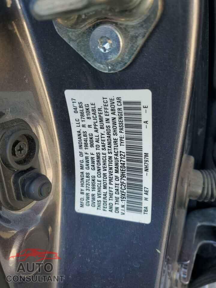 HONDA CIVIC 2017 - 19XFC2F79HE047127