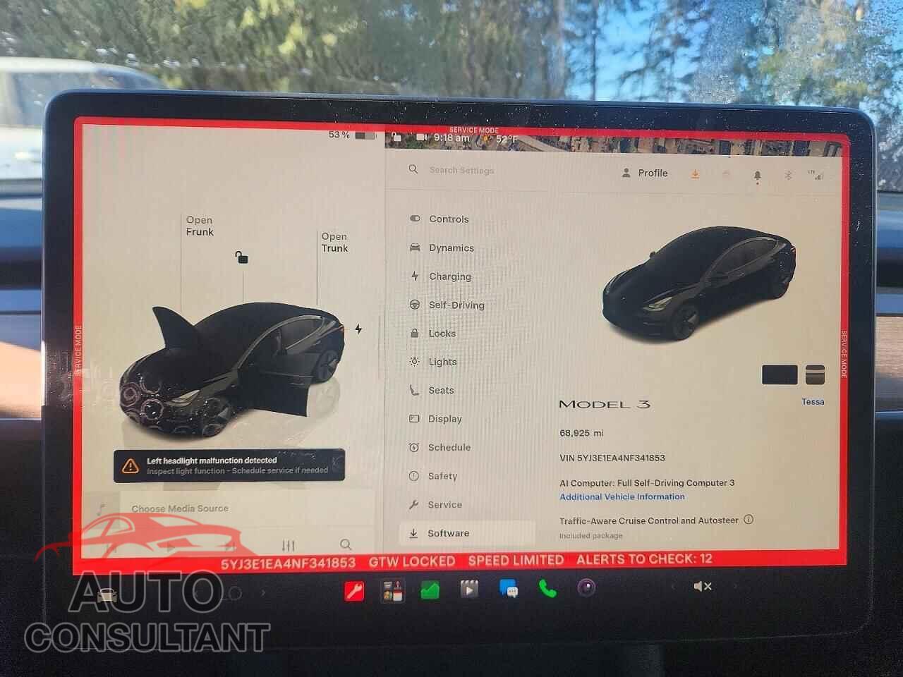 TESLA MODEL 3 2022 - 5YJ3E1EA4NF341853