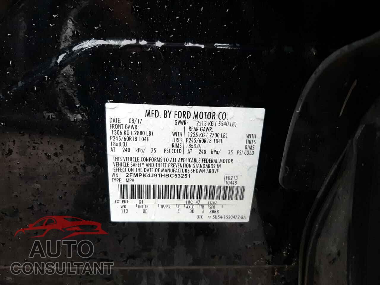 FORD EDGE 2017 - 2FMPK4J91HBC53251