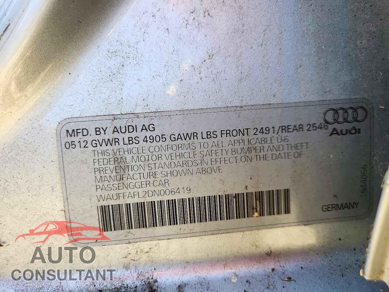AUDI A4 2013 - WAUFFAFL2DN006419