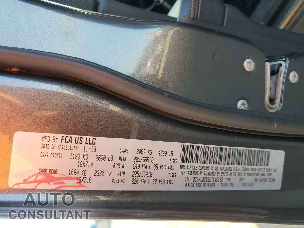 JEEP COMPASS 2020 - 3C4NJDCB8LT146192