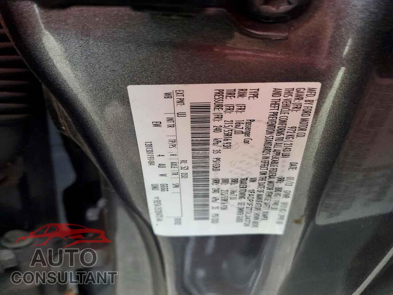 FORD FOCUS 2013 - 1FADP3F27DL243726