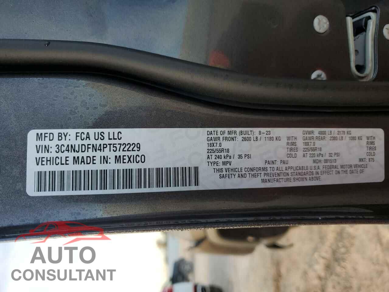 JEEP COMPASS 2023 - 3C4NJDFN4PT572229