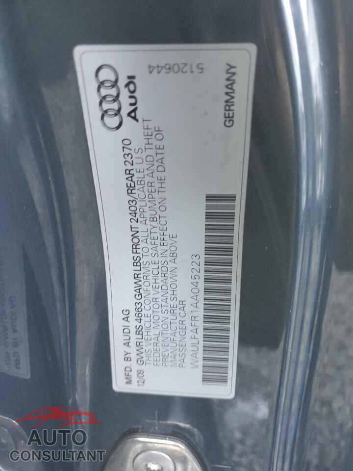AUDI A5 2010 - WAULFAFR1AA045223