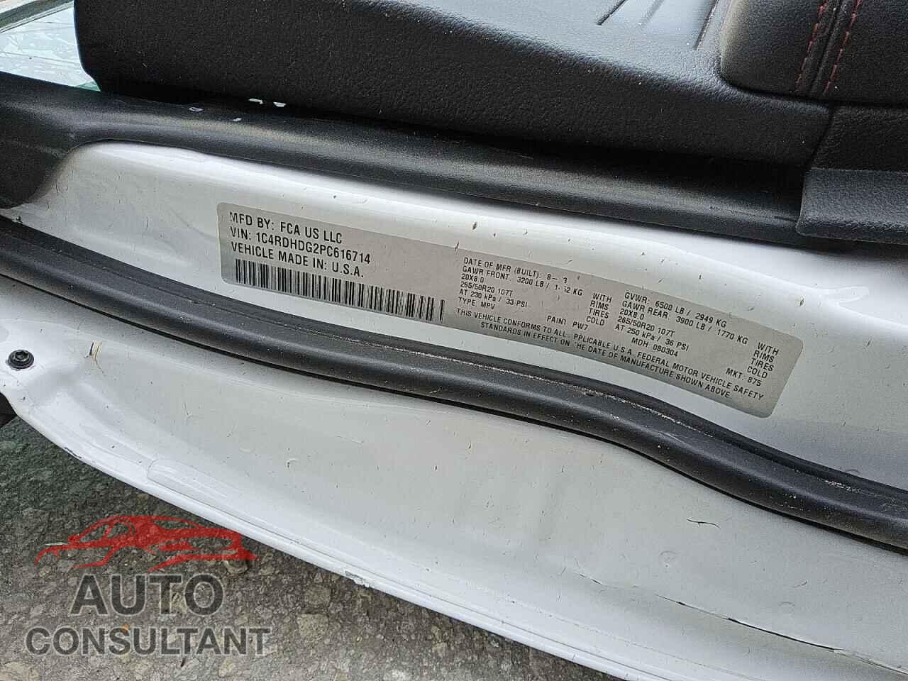 DODGE DURANGO 2023 - 1C4RDHDG2PC616714