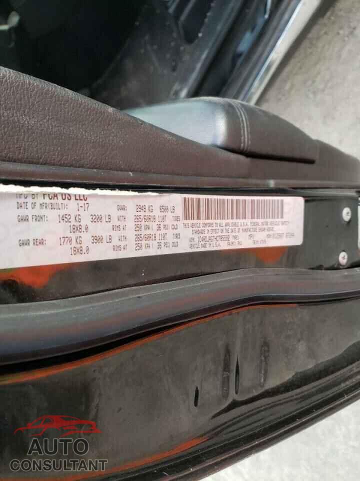 DODGE DURANGO 2017 - 1C4RDJAG7HC785592