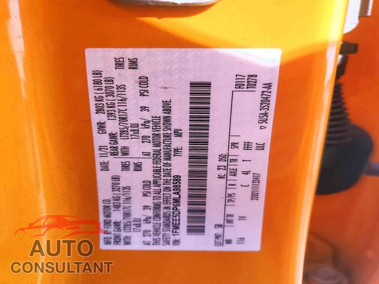 FORD BRONCO 2021 - 1FMEE5DP6MLA98589