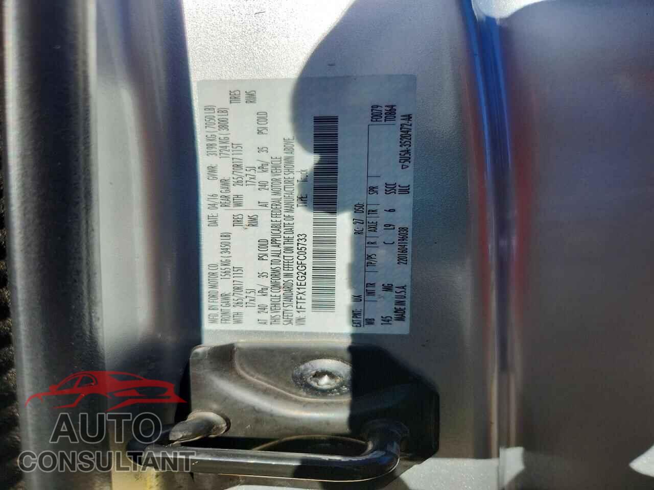 FORD F150 2016 - 1FTFX1EG2GFC05733