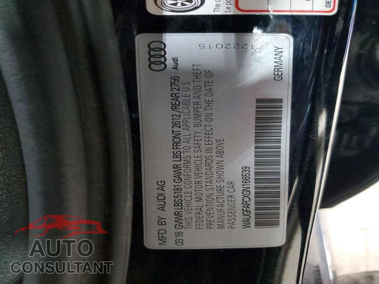 AUDI A6 2016 - WAUGFAFCXGN166539