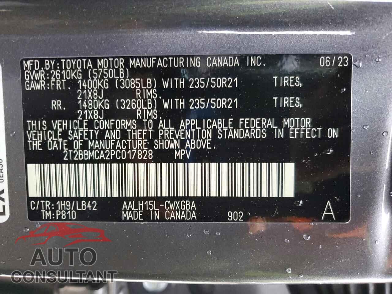 LEXUS RX 350H BA 2023 - 2T2BBMCA2PC017828