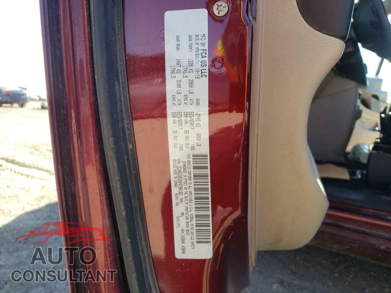 DODGE CARAVAN 2019 - 2C4RDGBG5KR794162