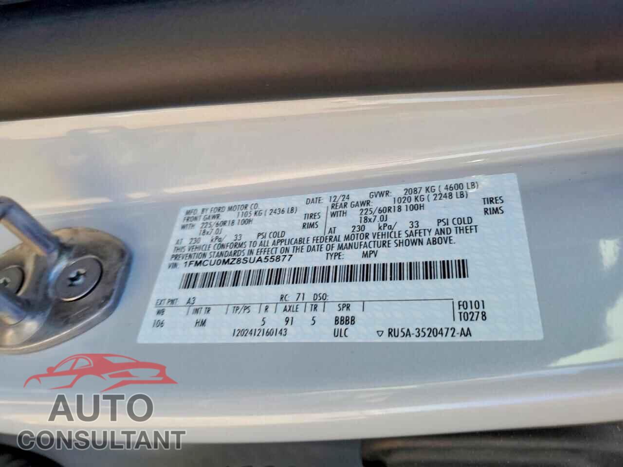 FORD ESCAPE ST 2025 - 1FMCU0MZ8SUA55877