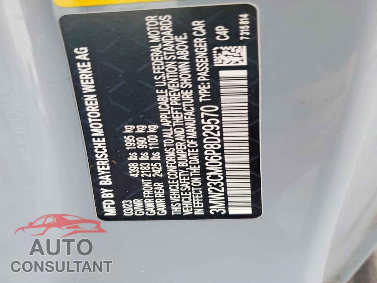 BMW 2 SERIES 2023 - 3MW23CM06P8D29570