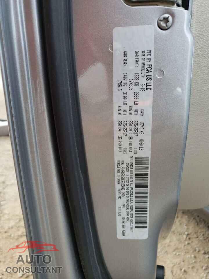 DODGE CARAVAN 2019 - 2C4RDGCG1KR725046