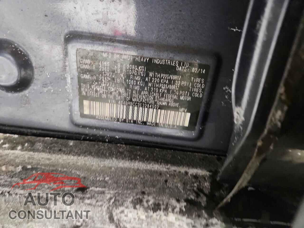 SUBARU OUTBACK 2014 - 4S4BRBCC3E3284502