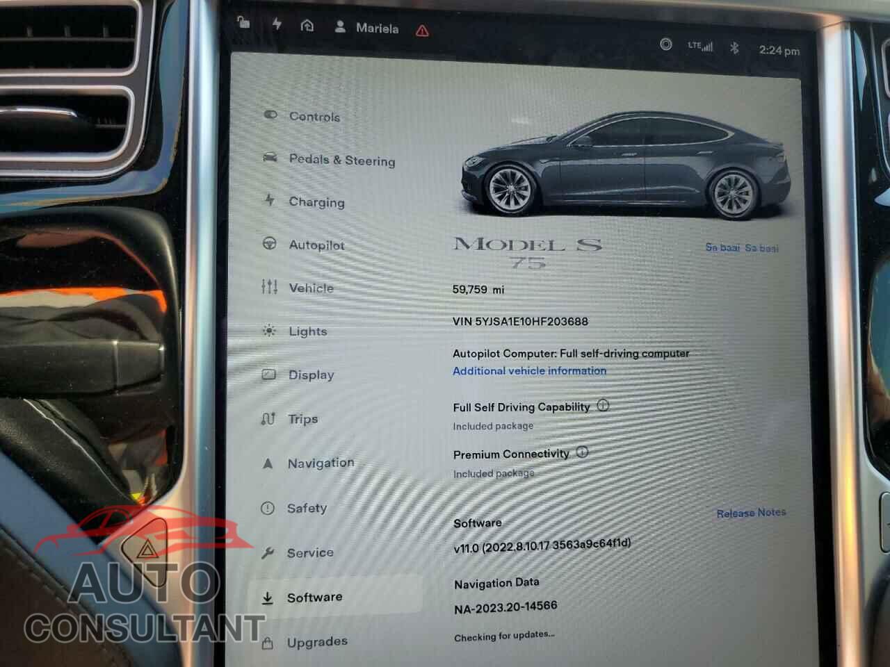 TESLA MODEL S 2017 - 5YJSA1E10HF203688