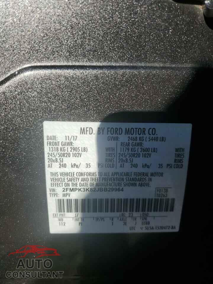 FORD EDGE 2018 - 2FMPK3K82JBB29964