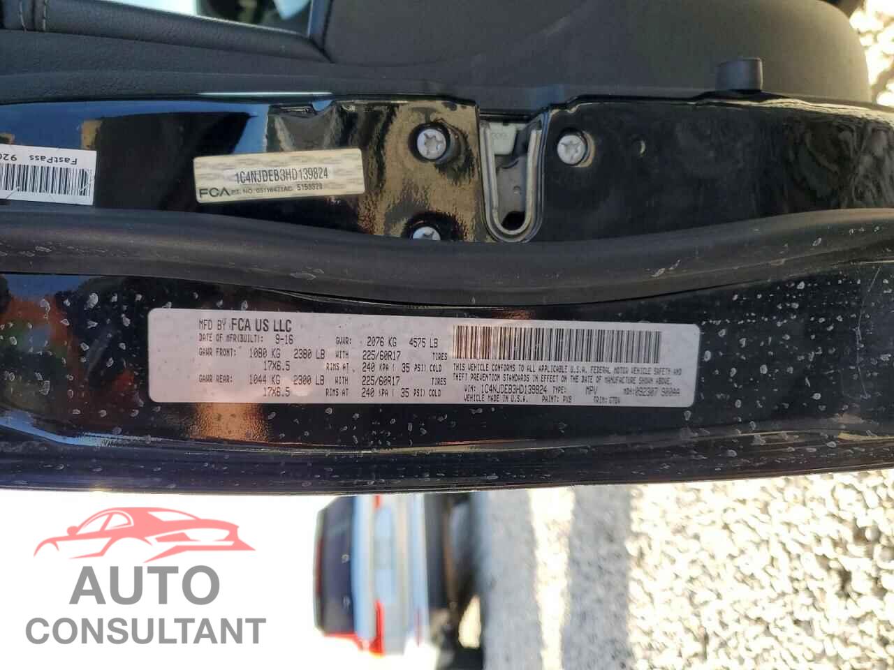 JEEP COMPASS 2017 - 1C4NJDEB3HD139824