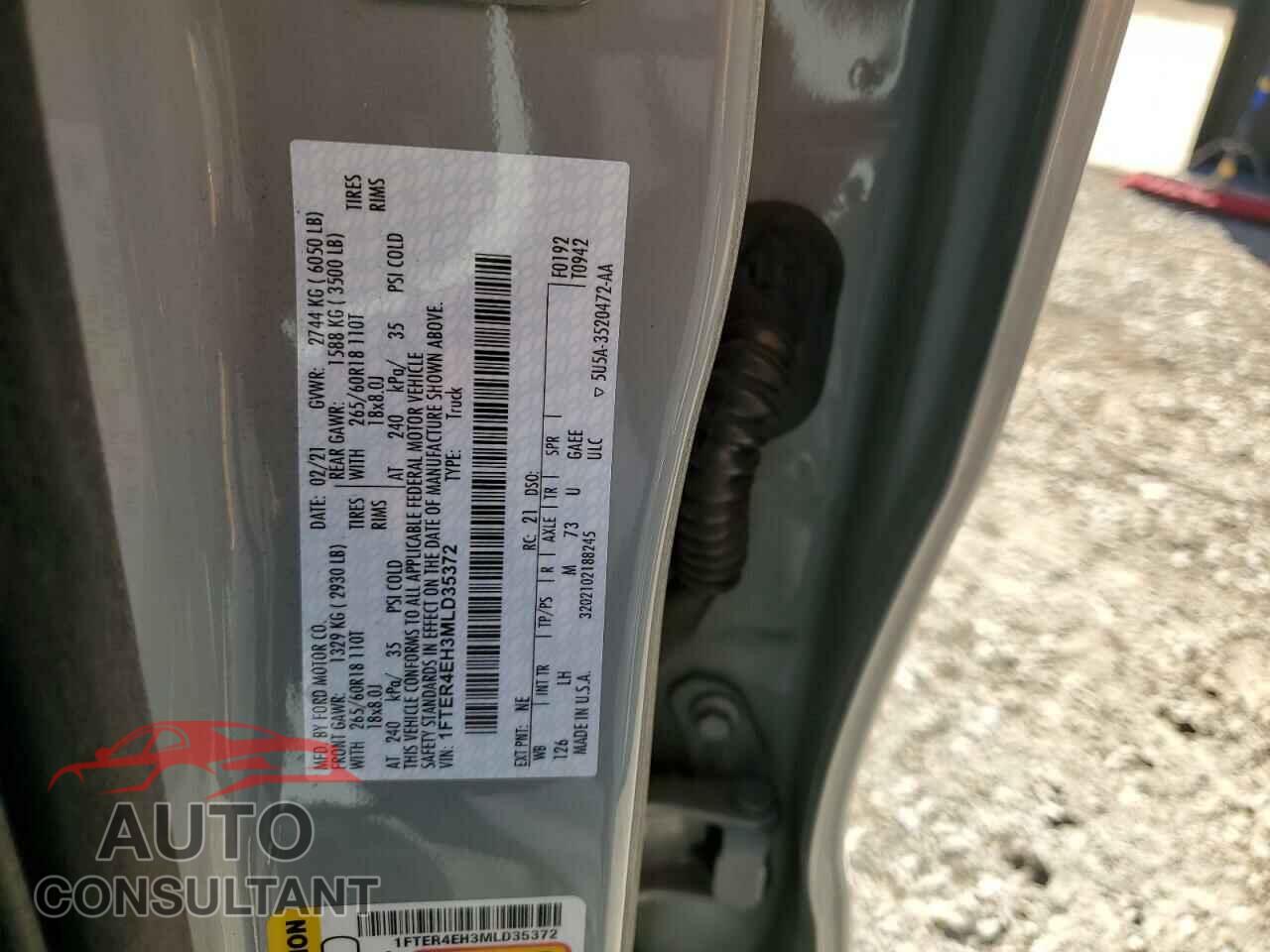 FORD RANGER 2021 - 1FTER4EH3MLD35372