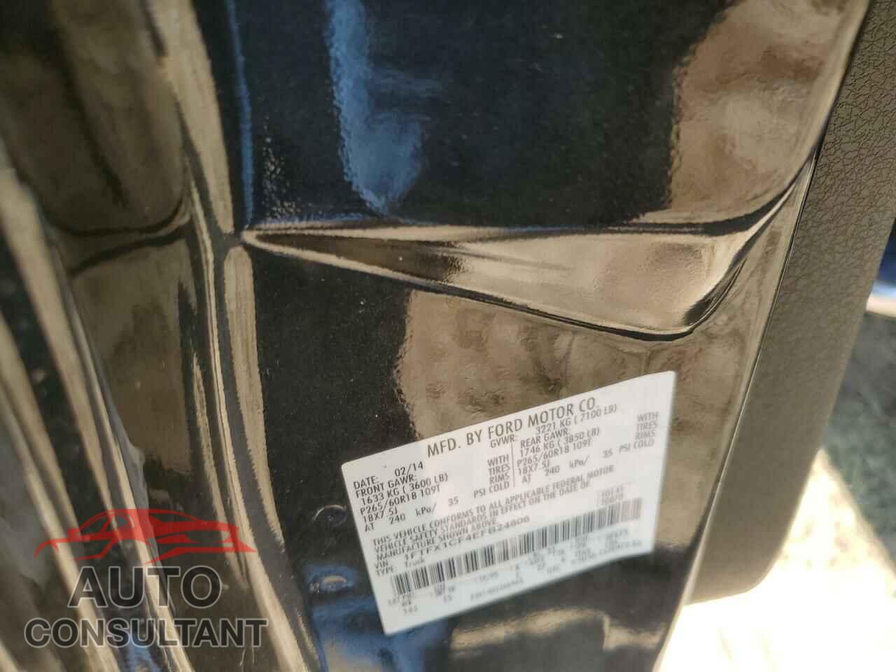 FORD F-150 2014 - 1FTFX1CF4EFB24806