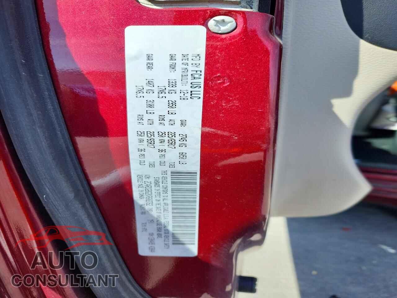 DODGE CARAVAN 2019 - 2C4RDGBG2KR602762