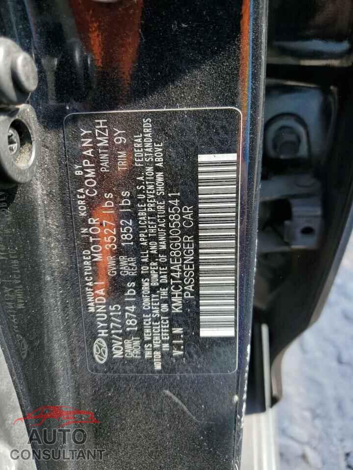 HYUNDAI ACCENT 2016 - KMHCT4AE8GU058541