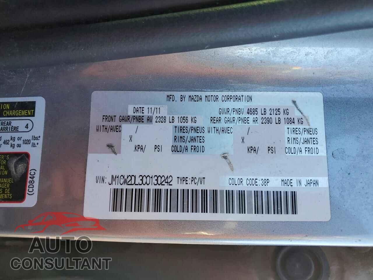 MAZDA 5 2012 - JM1CW2DL3C0130242