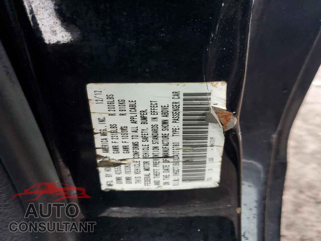 HONDA ACCORD 2013 - 1HGCT1B8XDA007780
