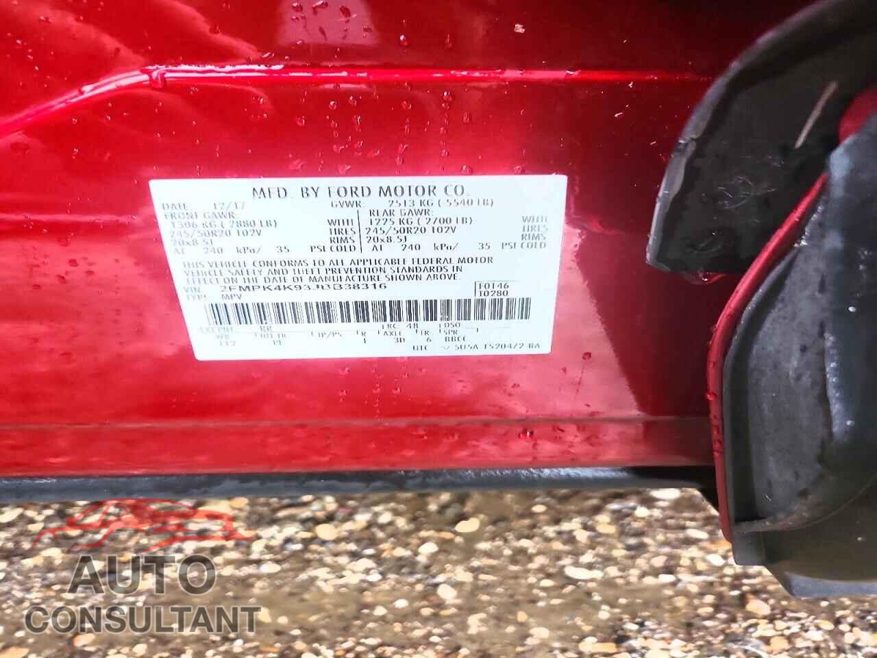 FORD EDGE 2018 - 2FMPK4K93JBB38316