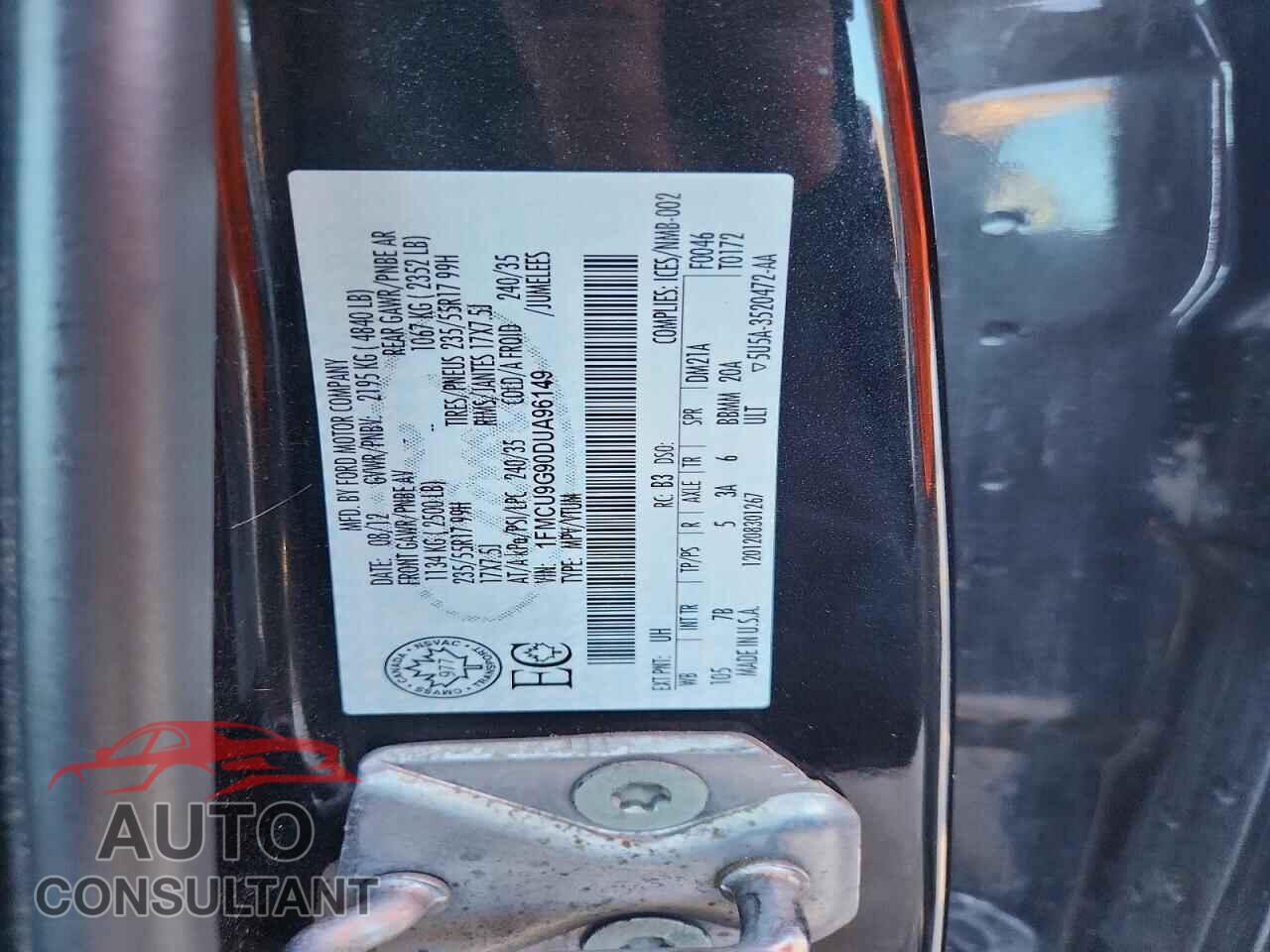 FORD ESCAPE 2013 - 1FMCU9G90DUA96149